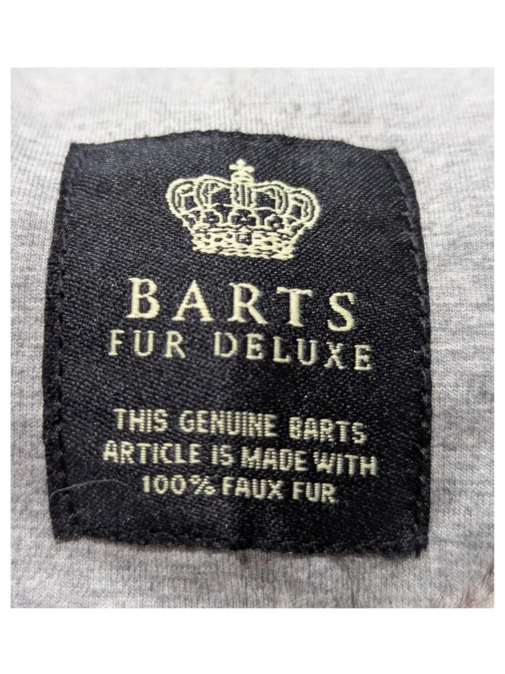Barts Fur Deluxe Faux Fur Pull-On Cowl Snood Neck Warmer Gray Brown OS